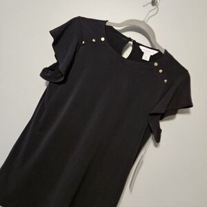 Liz Claiborne Black Top with Gold Accents
